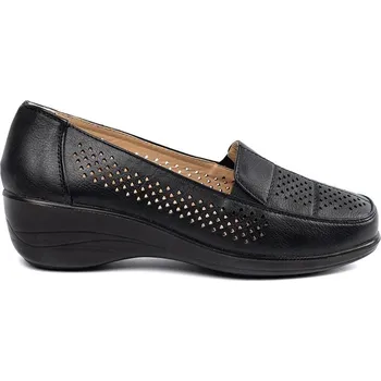 Dámské polobotky Luxusní černé dámské polobotky na platformě 39