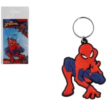 gumový přívěsek na klíče Spiderman střílející pavučinu