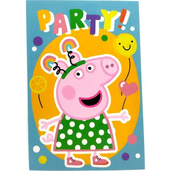 Pozvánka Narozeninové pozvánky prasátko Pepa s obálkami