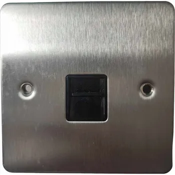 Elektrická zásuvka 2680. Telefonní zásuvka ULTRA SLIM NEREZOVÁ OCEL