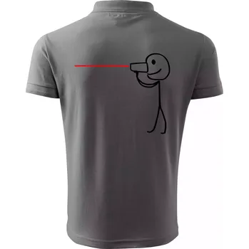 Pánská košile Láska telefon - Polokošile pánská Pique Polo 203 - 2XL ( Ocelově šedá )