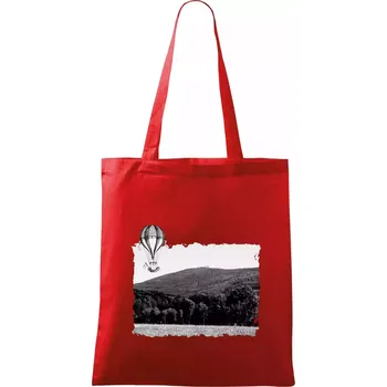 Nákupní taška Retro Čerchov - Taška bavlněná - 42 x 38 cm ( Červená )