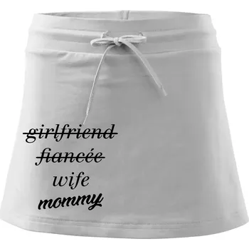 Dámská sukně Partnerské triko nastávající rodiče - Sportovní sukně - two in one - M ( Bílá )