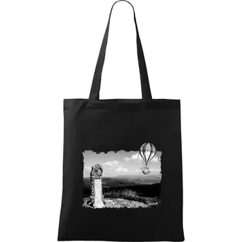 Retro Kralický Sněžník - Taška bavlněná - 42 x 38 cm ( Černá )