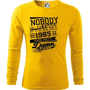 Pánské oblečení Nobody is perfect - 1985 - Triko s dlouhým rukávem FIT-T long sleeve - M ( Žlutá )