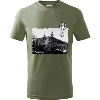 Retro Lysá hora - Tričko dětské bavlněné - 104-110cm / 3-4 roky ( Khaki )