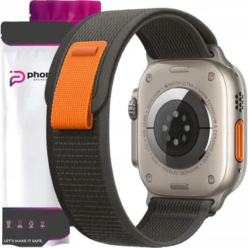 Řemínek na hodinky ŘEMÍNEK NÁRAMEK PHONEO PRO HODINKY APPLE WATCH ULTRA 49MM NYLONOVÝ ČERNÝ