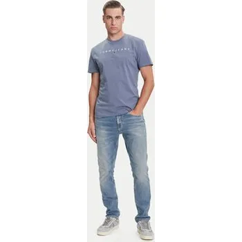 Pánská móda Tommy Jeans T-Shirt Linear Logo DM0DM20744 Modrá Regular Fit S