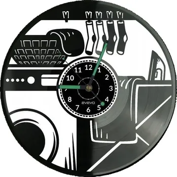 Hodiny Hodiny Pradlák Praní Prádelna Nástěnné hodiny Vinylová deska Moderní Dekorace