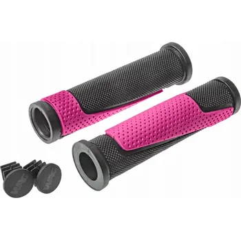 grip Gripy / rukojeti na kolo Wag Double D, černo-růžové, 125 mm