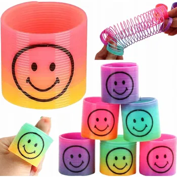 Hračka pro nejmenší Kouzelná pružinka duhová MAGIC SPRINGS usměv senzorická hračka