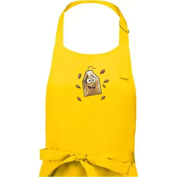 Kuchyňská zástěra Parové triko - Hrnek a čaj - Dámská zástěra na vaření - Univerzální velikost ( Žlutá )