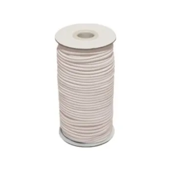 Guma, pruženka kulatá kloboučnická světle béžová 5 mm, 50m cívka, celé balení