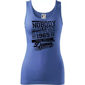 Dámské tričko Nobody is perfect - 1965 - Dámské tílko - S ( Azurově modrá )