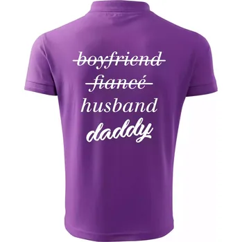 Pánská košile Partnerské triko nastávající rodiče - Polokošile pánská Pique Polo 203 - 3XL ( Fialová )