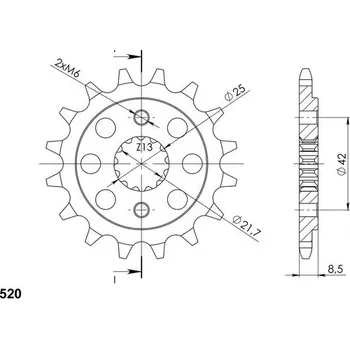 Řetězová sada pro motocykl SUPERSPROX Řetězové kolečko SUPERSPROX CST-512:15 15 zubů, 520