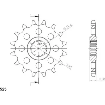 Řetězová sada pro motocykl SUPERSPROX Řetězové kolečko SUPERSPROX CST-1586:16 16 zubů, 525