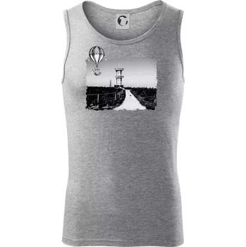 Pánská móda Retro Smrk - Tílko pánské Core - XL ( Tmavě šedý melír )