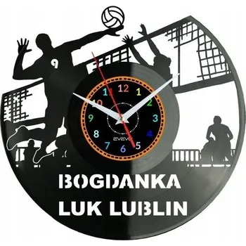 Hodiny BOGDANKA LUK Lublin PlusLiga Volejbal Nástěnné Hodiny Vinylová Deska Moderní