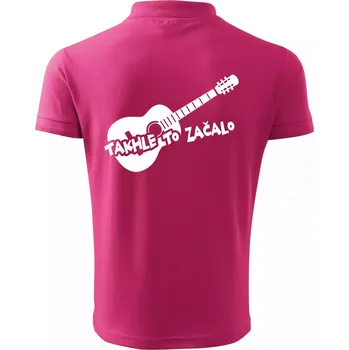 Kytara, takhle to všechno začalo - Polokošile pánská Pique Polo 203 - 4XL ( Purpurová )