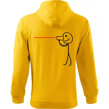 Pánská mikina Láska telefon - Mikina s kapucí na zip trendy zipper - 2XL ( Žlutá )