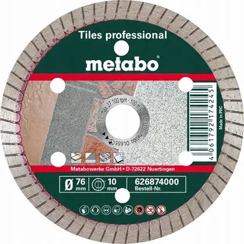 Řezný kotouč Metabo Diamantový řezný kotouč 76x10,0 mm 62687400