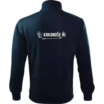 Pánská mikina Krkonoše nápis - Mikina bez kapuce Adventure - 3XL ( Námořní modrá (velmi tmavá - téměř černá) )