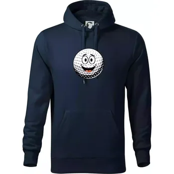 Pánská mikina Parové triko - Golfová hůl a míček - Mikina pánská Cape s kapucí - 4XL ( Námořní modrá (velmi tmavá - téměř černá) )