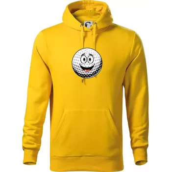 Pánská mikina Parové triko - Golfová hůl a míček - Mikina pánská Cape s kapucí - M ( Žlutá )