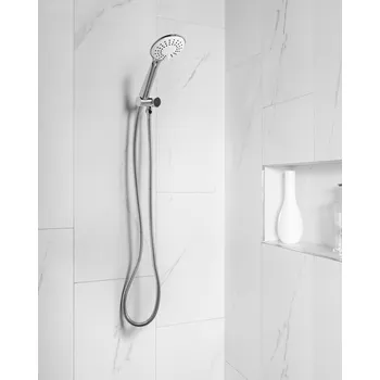 Sprchová hlavice Sprchová hlavice s hadicí stříbrná kov 3 režimy proudu vody moderní styl koupelna Beliani