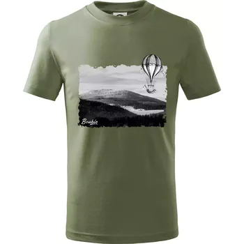 Dětská móda Retro Boubín - Tričko dětské bavlněné - 104-110cm / 3-4 roky ( Khaki )