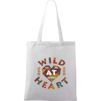Wild heart - Taška bavlněná - 42 x 38 cm ( Bílá )