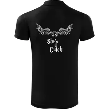 Pánská košile Shes a catch - Polokošile Victory sportovní (dresovina) - M ( Černá )