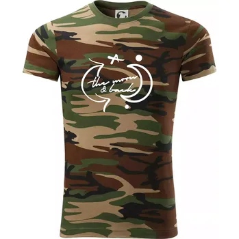 Pánské tričko The moon and back - Army CAMOUFLAGE - XL ( Hnědý maskáč )