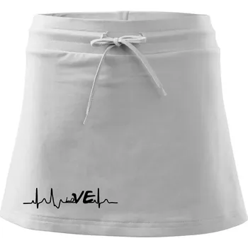 Dámská sukně EKG LOVE párové - Sportovní sukně - two in one - L ( Bílá )