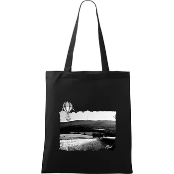 Nákupní taška Retro Kleť - Taška bavlněná - 42 x 38 cm ( Černá )