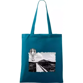 Retro Sněžka - Taška bavlněná - 42 x 38 cm ( Petrolejová )