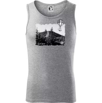 Retro Lysá hora - Tílko pánské Core - L ( Tmavě šedý melír )