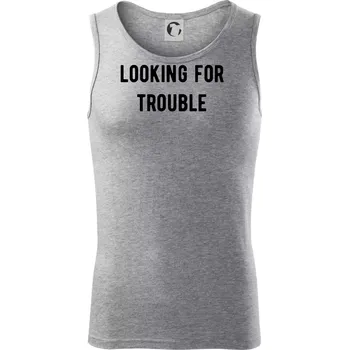 Párové triko - Looking for trouble - Tílko pánské Core - 2XL ( Tmavě šedý melír )