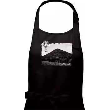 Kuchyňská zástěra Retro Milešovka - Pánská zástěra na vaření - Univerzální velikost ( Černá )