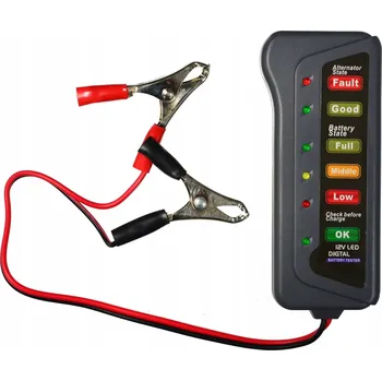Nabíječka autobaterie Tester autobaterie a alternátoru 12 V (LED indikátor)