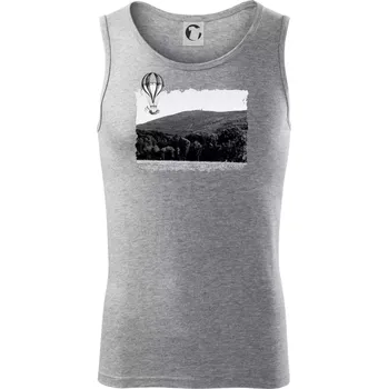 Retro Čerchov - Tílko pánské Core - L ( Tmavě šedý melír )