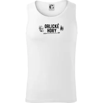 Orlické hory nápis - Tílko pánské Core - M ( Bílá )
