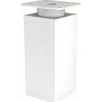 ALU NOHA NOHY NÁBYTKOVÁ NASTAVITELNÁ VÝŠKA 100 MM BÍLÁ