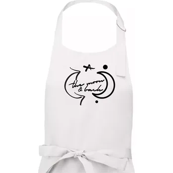 Kuchyňská zástěra The moon and back - Dámská zástěra na vaření - Univerzální velikost ( Bílá )