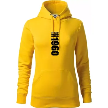 Dámská mikina Limited edition 1960 pruh - Mikina dámská Cape s kapucí - XS ( Žlutá )