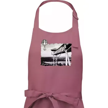 Kuchyňská zástěra Retro Hraniční vrch - Dámská zástěra na vaření - Univerzální velikost ( Starorůžová )