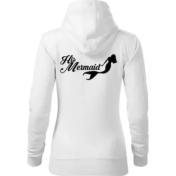 Dámská mikina His Mermaid - Mikina dámská Cape s kapucí - XS ( Bílá )