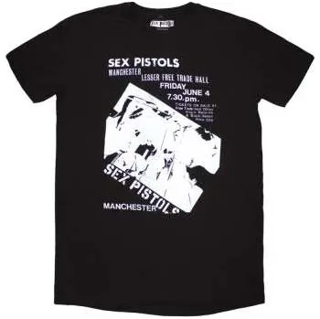Zahraniční hudba Merch Sex Pistols: The Sex Pistols Ladies T-shirt Dress: Manchester Flyer (black) (xx-large) XXL
