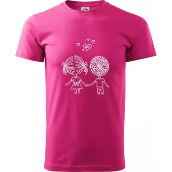 Pánská móda Love Kluk - Holka - Klasické pánské triko vyšší gramáže - M ( Purpurová )